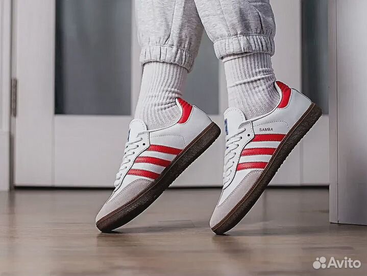 Adidas Samba OG White Better Scarlet