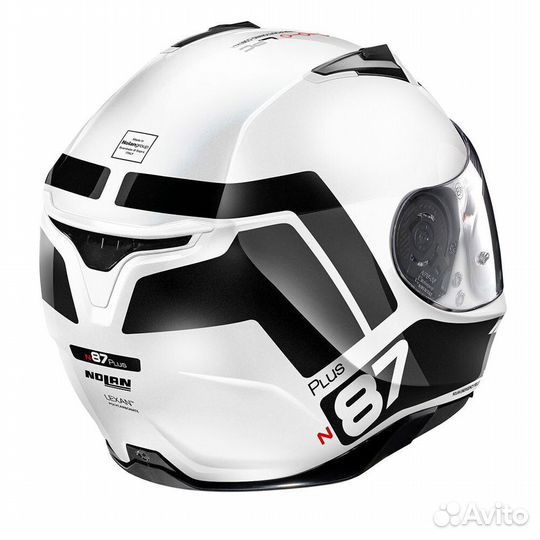 Nolan N87 Plus Distinctive N-com Metal White Белый