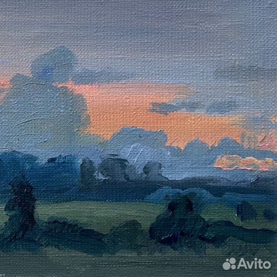 Картина маслом на холсте этюд