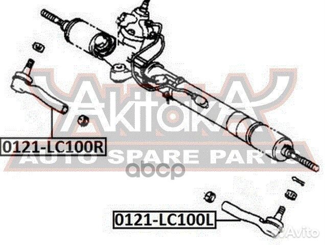 Наконечник рулевой левый 0121-LC100L asva