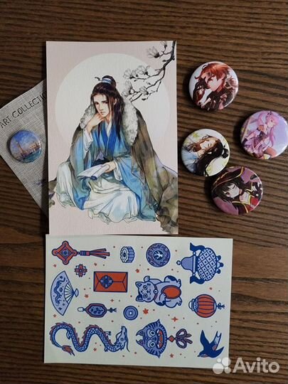 Аниме Список архива Ланъя значки,открытка