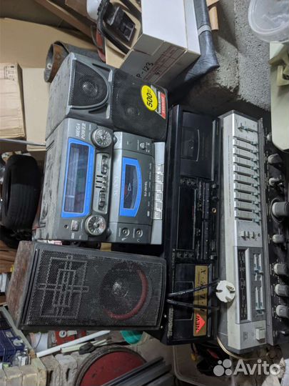 Колонки, усилитель, кассетная дека