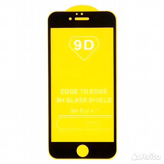 Защитное стекло 9D iPhone 6 / 6s full (черный)