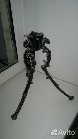 Подставка для живой ели Алюминиевая литая старая