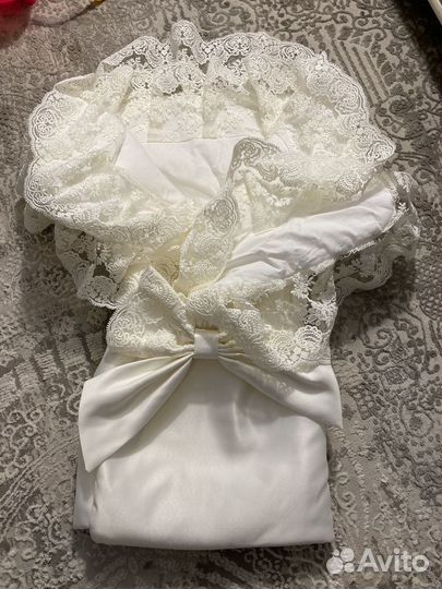 Комплект (боди+конверт+шапочка+чепчик) на выписку