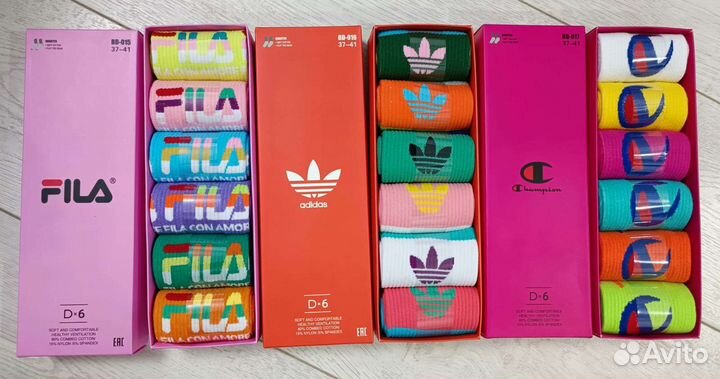 Носки Adidas в подарочной упаковке женские