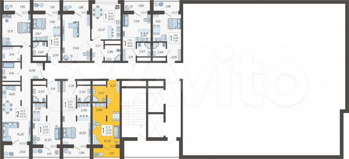 Квартира-студия, 22,8 м², 19/19 эт.