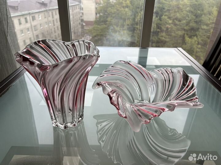 Ваза Богемское стекло. Чехословакия