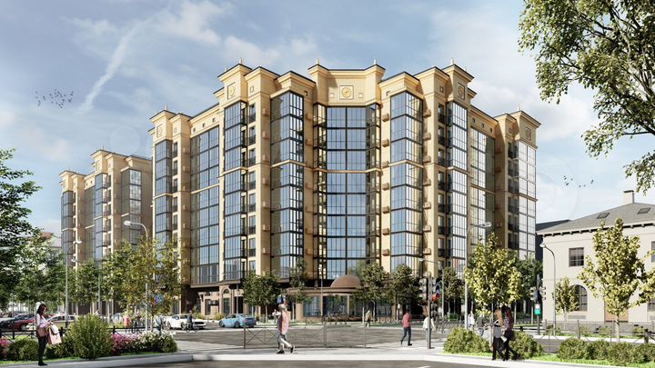 1-к. квартира, 48,6 м², 6/9 эт.