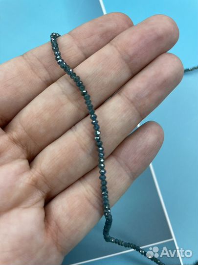 Бусы Бриллиант голубой