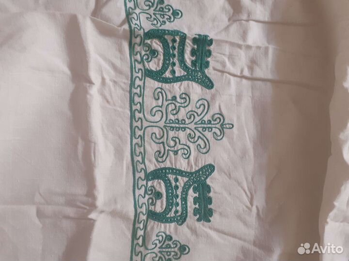 Скатерть льняная с вышивкой СССР