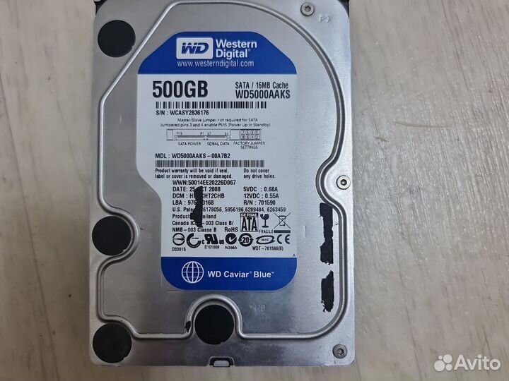 Жёсткий диски samsung 640gb и WD 500gb