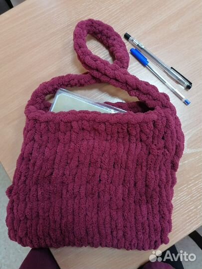 Плюшевая сумка ручная работа