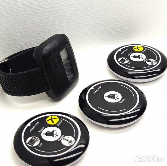 Кнопка вызова официанта, персонала с часами Эконом