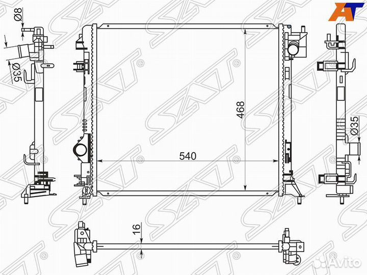 Радиатор nissan qasqhai J11 14