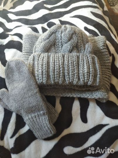 Шапка, снуд, варежки