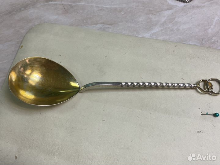 Ложка десертная серебро 53.7 гр. 916 проба