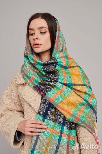 Палантин шарф женский теплый платок