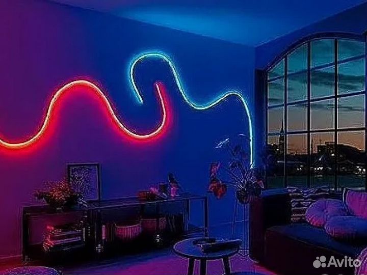 Гибкий неон для помещений и домов блок питания