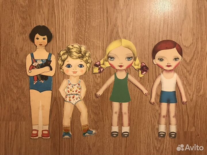 Куклы бумажные ссср, Наташа с магнитом СССР