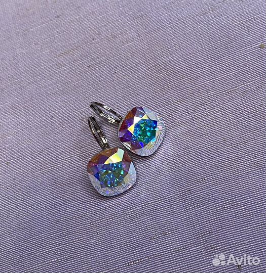 Серьги сваровски Crystal AB