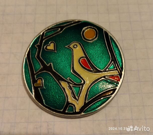 Знак детский СССР. Соловей. Девушка