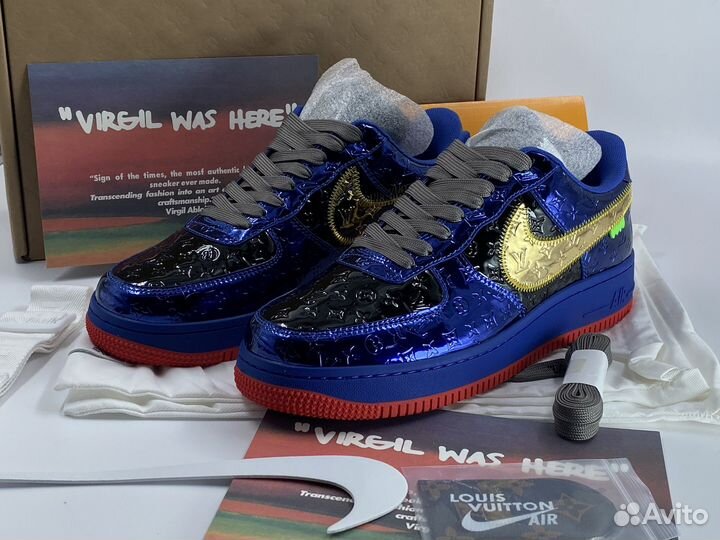 Nike AIR force 1 LOW X louis vuitton blue yellow