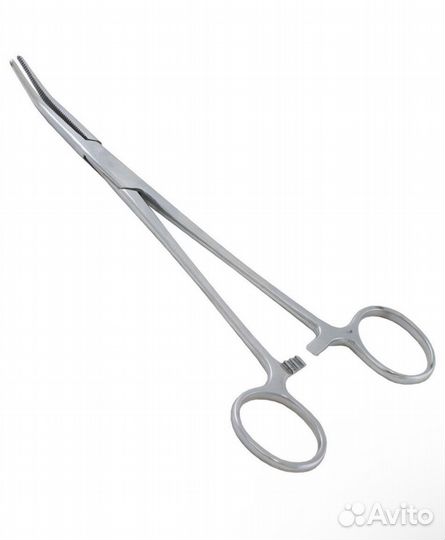 Зажим медицинский изогнутый