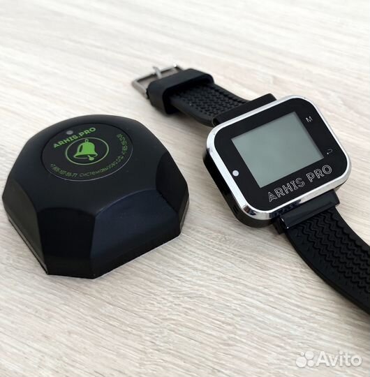 Кнопка вызова официанта модель Бургер с часами