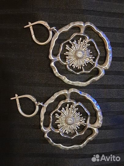 Серьги серебро 925 пробы