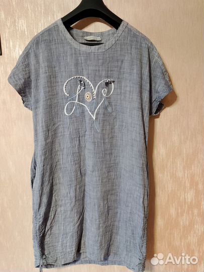 Женское платье.Лен.50 размер