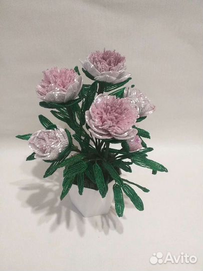 Пионы из бисера