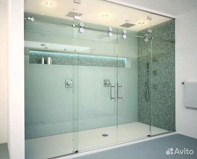 Перегородка из стекла для туалета