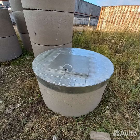 Крышка оцинкованная на кольцо для колодца