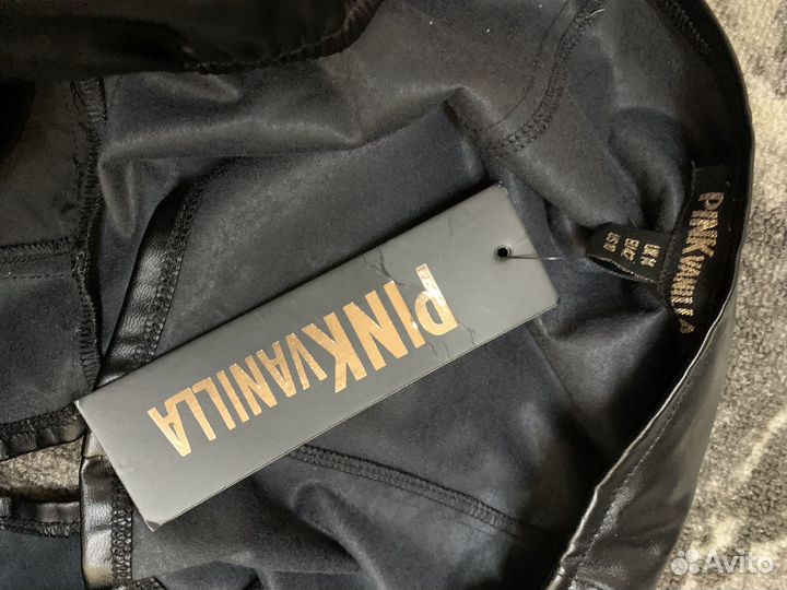 Кожанный топ корсет