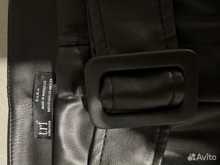 Zara шорты кожа