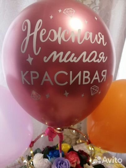 Корзинка из мыльных роз