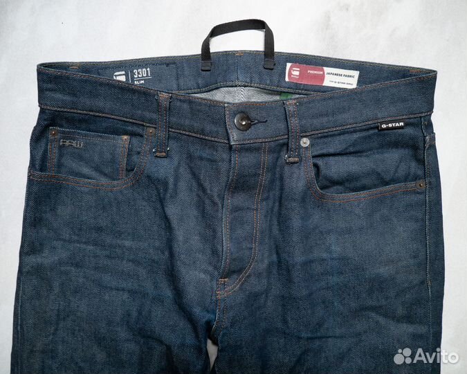 G-Star RAW Japan Selvedge 3301 Slim джинсы 32х32