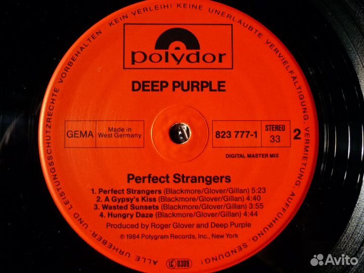 LP Deep Purple 1984