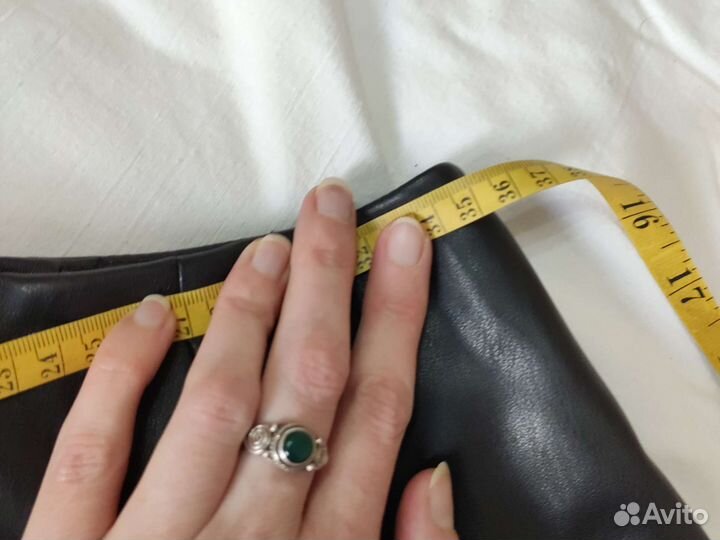 Кожаная юбка колокол 42 44