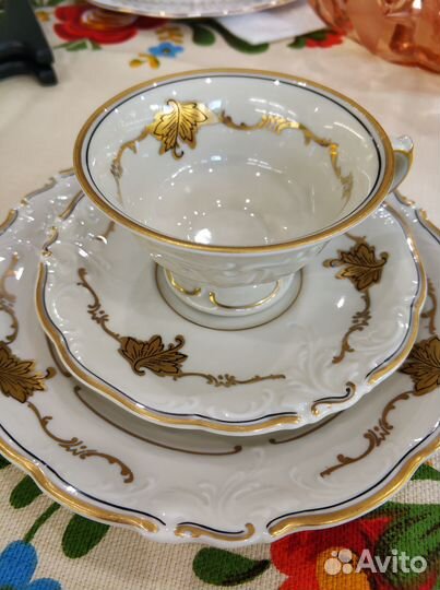 Винтаж, кофейное трио, KPM Польша