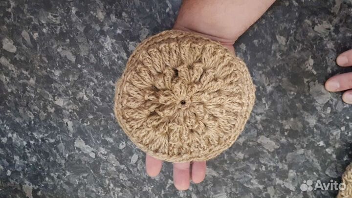 Мочалка из джута. Мочалка попкорн