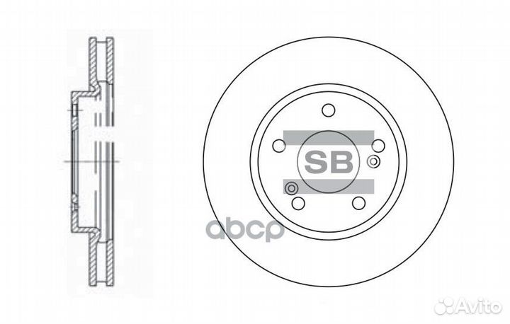 Торм.диск пер.276x26 5 отв. SD4312 Sangsin brake