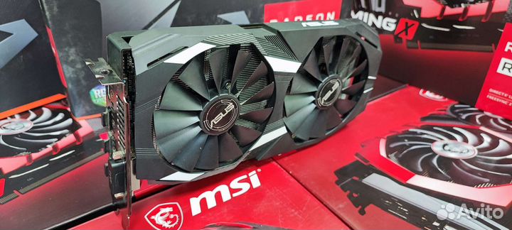 Видеокарта AMD RX580 2304SP asus dual 8GB