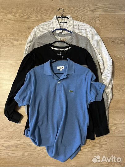 Поло Lacoste, лонгслив, рубашка