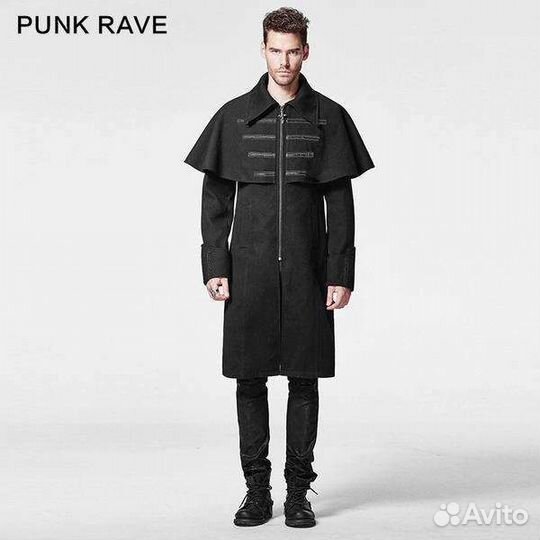 Плащ тренч мужской Punk Rave (48 р)