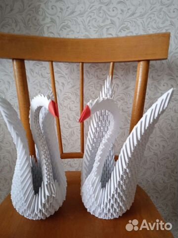 Лебедь оригами