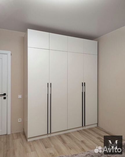 Шкаф распашной с фрезерованными фасадами