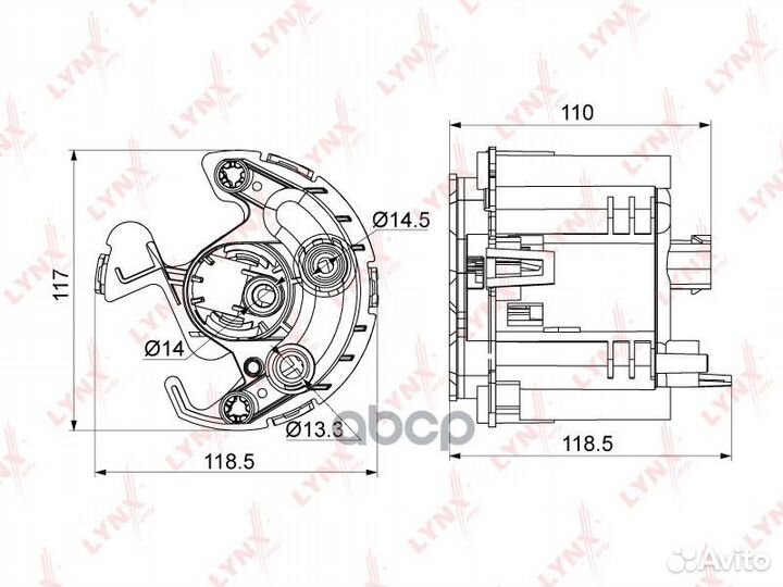Фильтр топливный LF1002M lynxauto