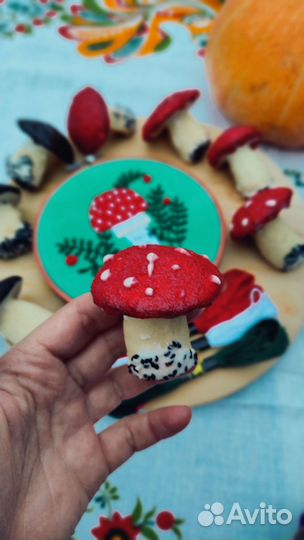 Вышивка на пяльца панно Мухомор гриб